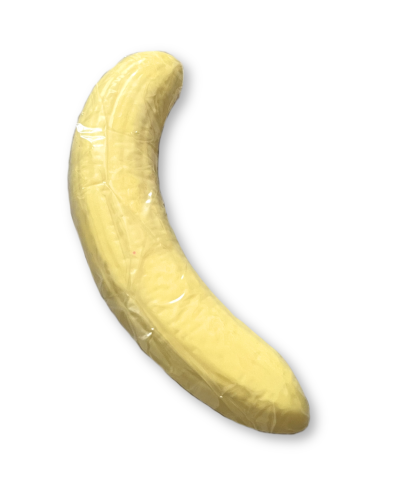 Squishy wolnoopadający gniotek sensoryczny o kształcie i kolorze banana.